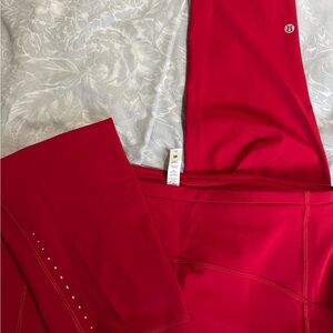 lululemon athletica Women’s Bright Red High-Rise Leggings.  NWOT Never worn